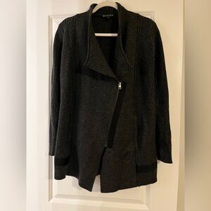 Athleta Black Ribbed Cardigan